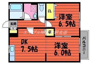 アンジェリーク中島の物件間取画像